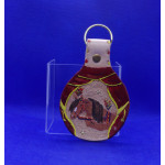 Large Handmade Leather Keyring