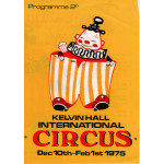 Kelvin Hall Circus Programme 1974-75